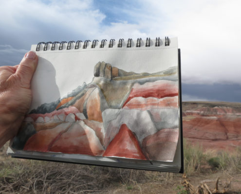 Petrified Forest Watercolor Sketch